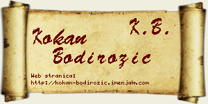 Kokan Bodirožić vizit kartica